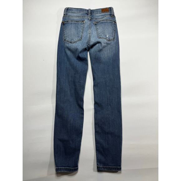 Judy Blue Women's Distressed Relaxed Fit Stretch Denim Jeans - Size 1 (25x26) - Picture 2 of 6